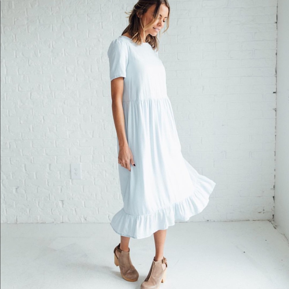 Clad & Cloth Bonnie dress, blue, S